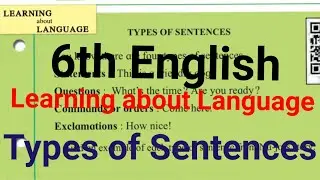 6th english learning about language types of sentences/4 types of sentence/6th class english grammar