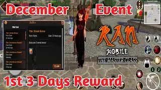 First 3 days of December Event Attendance Rewards | Ran Mobile: The Master Class OBT