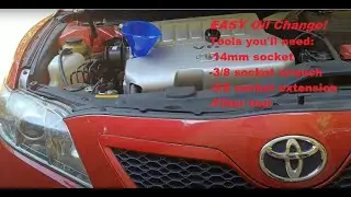 2007, 2008, 2009, 2010, 2011 Toyota Camry oil change, v6 filter change. Highlander 2GR-FE. Tools.