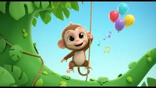 Baby Monkey Dance Song 🎵🐵 | Cute Nursery Rhyme for Toddlers