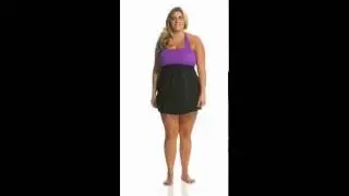 Delta Burke Plus Size Halter Swimdress | SwimOutlet.com