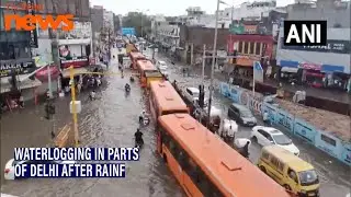 Waterlogging in several parts of the National Capital following heavy rainfall