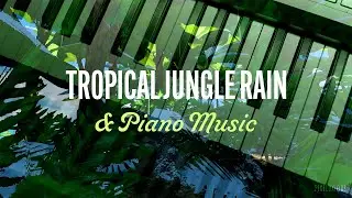 Relaxing Piano Music & Jungle Rain Sounds Ambience ASMR [FlowScape]