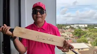 Imran Khan Legend of Cricket Signed Bat in Australian Pavilion