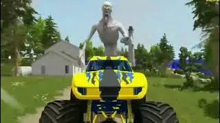 video Epic Escape Lightning McQueen vs Car Crab  Eater. In BeamNg.Drive