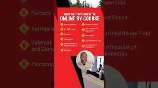 After learning the Online Course, you will become a CERTIFIED RV Tech!