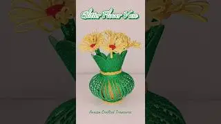 Glitter Flower Vase 💐 #flowers #vase #diy #craft #youtubeshorts #shorts #viral #art #artist