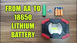 Converting LED flashlight - From AA to rechargeable 18650 battery - How to