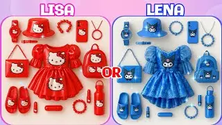 Лиза или Лена: Абсолютная версия 💞 | Тема Hello Kitty против Куруми | #lisaesthetics #hands #quiz