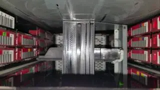 Inside a Dell PowerVault TL4000 Tape Library (light on)