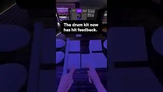 The drum kit now has hit feedback. #vr  #stagetime  #gaming  #drumkit