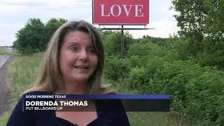 Woman buys billboard to spread love across Central Texas