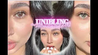 UNIBLING: The Most Natural Colored Contacts for Brown Eyes | Unboxing & Review✨ (Brown, Blue, Green)