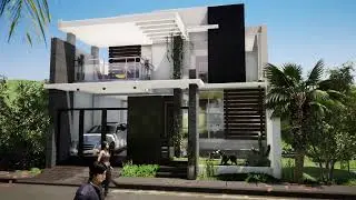 Modern House Revit+Rendering