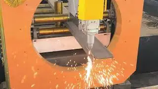 Laser steel cutting machine for channel steel interlocking cutting