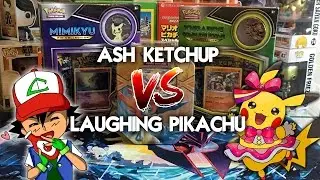MASSIVE PACK BATTLE VS LAUGHING PIKACHU! Opening Multiple Pokemon Products!