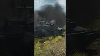 Основной боевой танк запускает дымовую завесу после получения критических повреждений