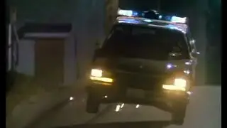Johnny Depp drives Police Car on 21 Jump Street
