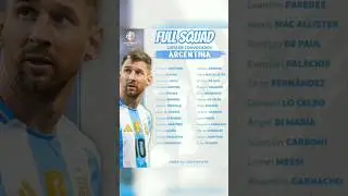 Full Squad copa America USA 2024 #funny #football #viral #trending #shorts