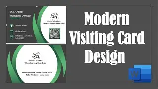 How to Make Modern Visiting Card Design in MS Word | Business Card Design in MS Word