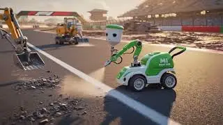 Mini Machines Build an F1 Race Track on a Swamp #MiniMachines #MiniConstruction #MiniExcavator #F1