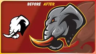 Convert Image to a vector | Speed Art Esport Elephant Logo Ayan Graphics