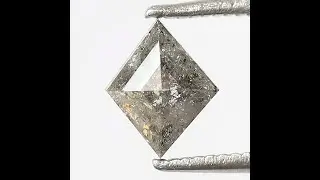 0.71 CT Kite Diamond: Grey Black Salt and Pepper Loose Diamond