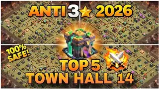 TOP 5 TH14 WAR BASES 2026 🔥 | Anti 3 Star | Clash of Clans