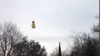 Parachute test with a Drone. CANSAT EVT