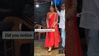 Shilpa Shetty was seen in unique design saree at super dancer set