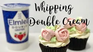 Elmlea Double Cream |How to whip double cream at home for cakes |How to pipe rose with whipped cream