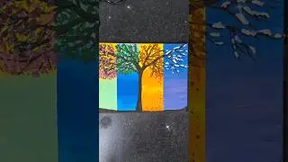 four seasons acrylic painting / 4 seasons tree painting #painting #art #shorts