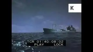 1960s Special Effects, Ship Blown Up By Missile, War, Archive Footage
