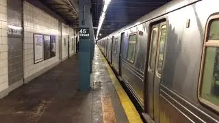 BMT 4th Avenue Line: Manhattan & Brooklyn Bound R46, R68, R160 (N) (R) (W) Trains @ 45th Street