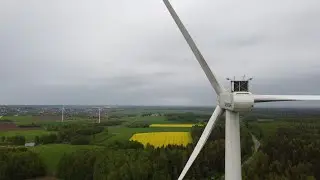 Полет около ветрогенератора / Flight near the wind turbine - DJI Mavic Mini - Belarus