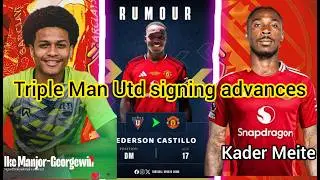 Triple Man Utd signing advances as defender arrives at Carrington and &pound;26m bid tipped