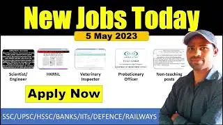 New Jobs Today 5 May 2023 | रोजगार समाचार | Bank PO/Veterinary Inspector/HKRNL | Recruitment 2023