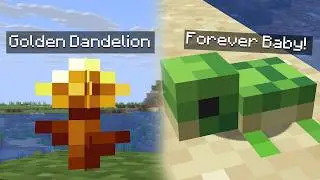Minecraft Adds SECRET Way to Keep Baby Mobs Tiny FOREVER! (Golden Dandelion)