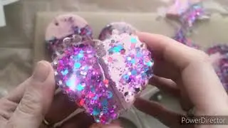 #121  Hydroflow and Hemway Glitter Resin Ornaments #glitter #xmasresin #resinchristmas