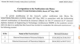 Polytechnic diploma exam new notice 2022 || diploma students new update