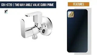 Full Brass Two in one Angle Valve - UniQube Prime | Two Way Angle Valve | Twin Elbow Valve Faucet