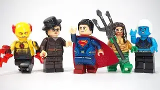 Aquaman Mera Reverse-Flash Superman Wonder Woman DC Universe Unofficial Lego Minifigures