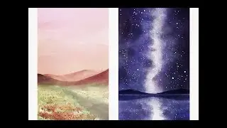 Time-Lapse Video: Painting Watercolor Landscapes in Procreate