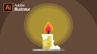 Flat Design Candle Tutorial in Illustrator