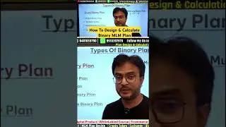 Binary MLM Plan कैसे Calculate करे ? Bhavin Tank | #mlm #binaryplan #mlmplan #shorts