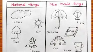 Man made things for school project | Natural things for student project|Man made and natural things