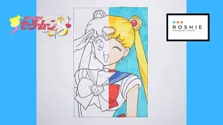 Coloring Sailor Mercury | Sailor Moon | Roshie Coloring Pages