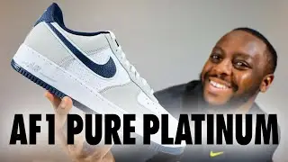 Обзор Air Force 1 '07 LV8 White Pure Platinum Obsidian On Foot QuickSchopes 862 Schopes IO2077-100