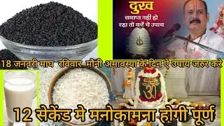 18 जनवरी माघ रविवार उपाय ! माघ पंचमी तिथि उपाय ! पीपल का पत्ता उपाय ! चावल का उपाय !Pradeep Mishra J