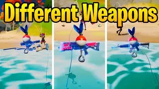 Catch different weapon types from fishing spots - Fortnite Challenge Guide